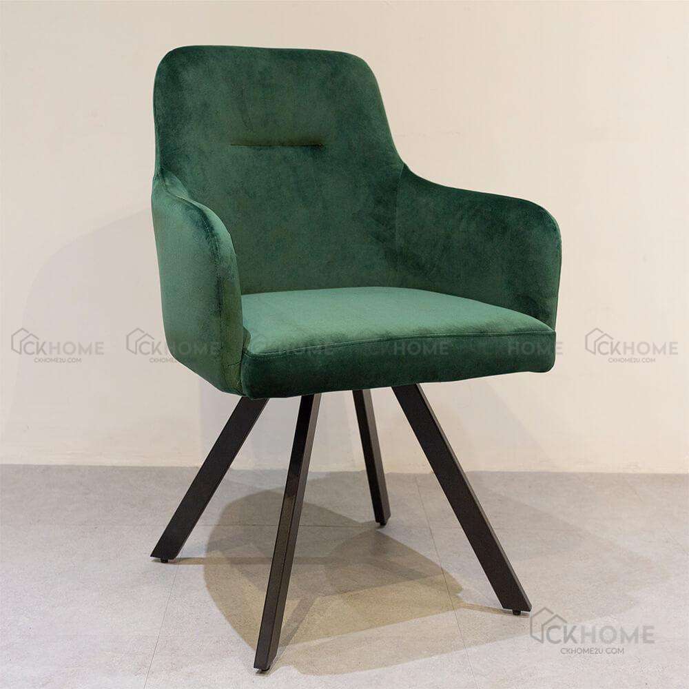 Lanky Fabric Dining Chair 028 Velvet Green (2units)
